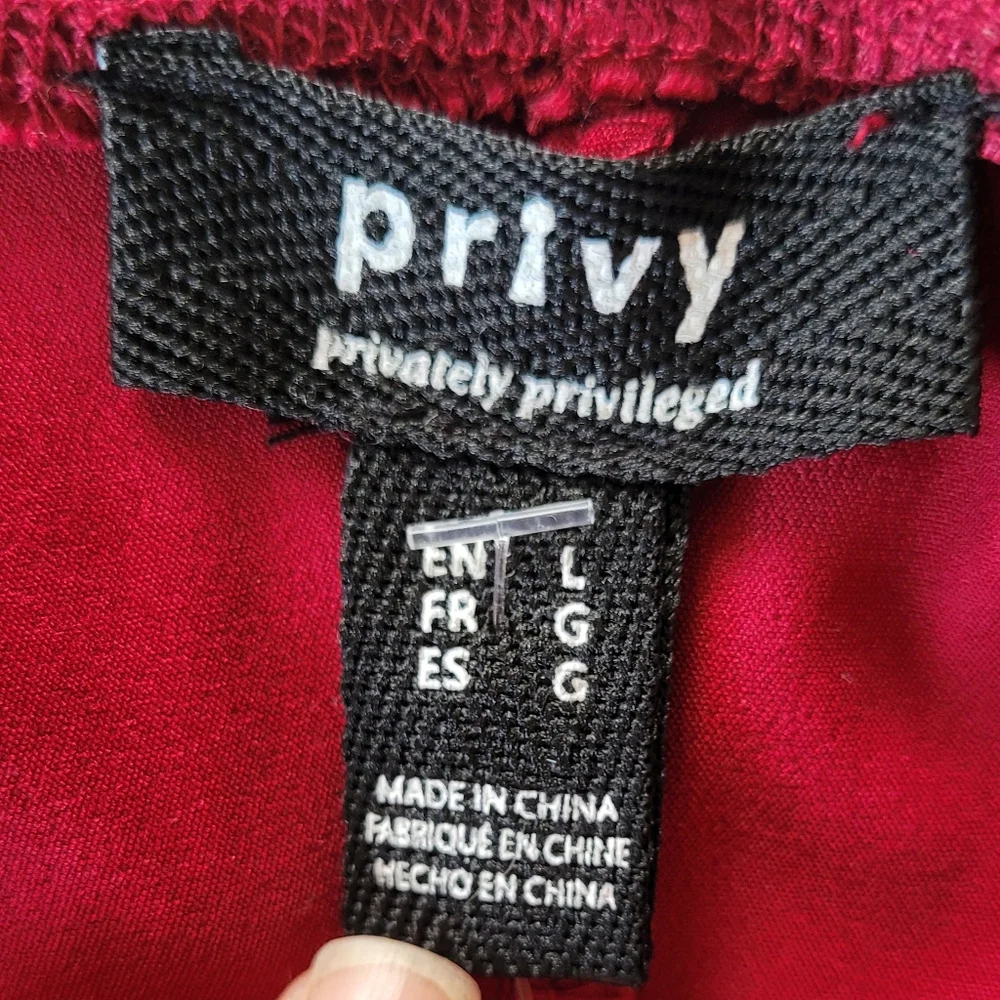 Privy Burgandy corsette Mini dress Size Large